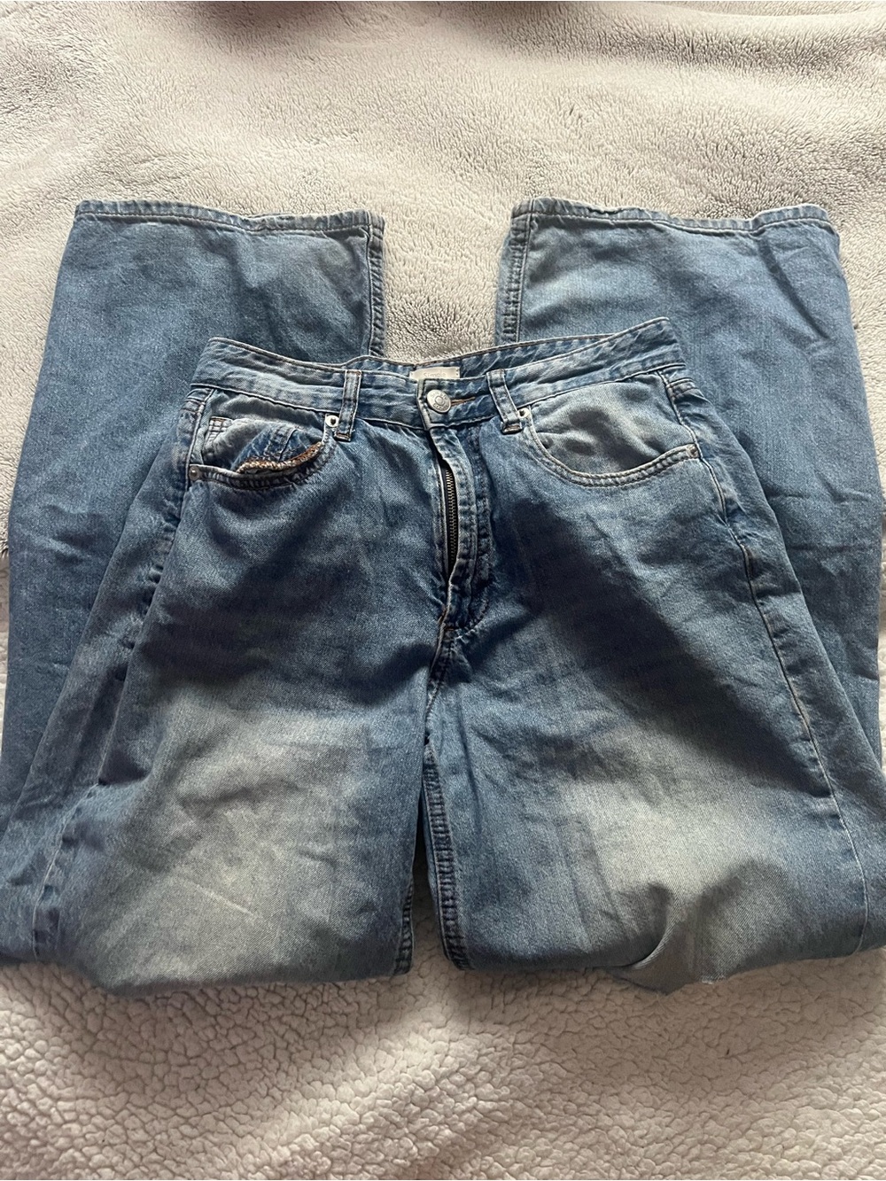 Classic Blue Women's Jeans - Casual High-Rise Denim